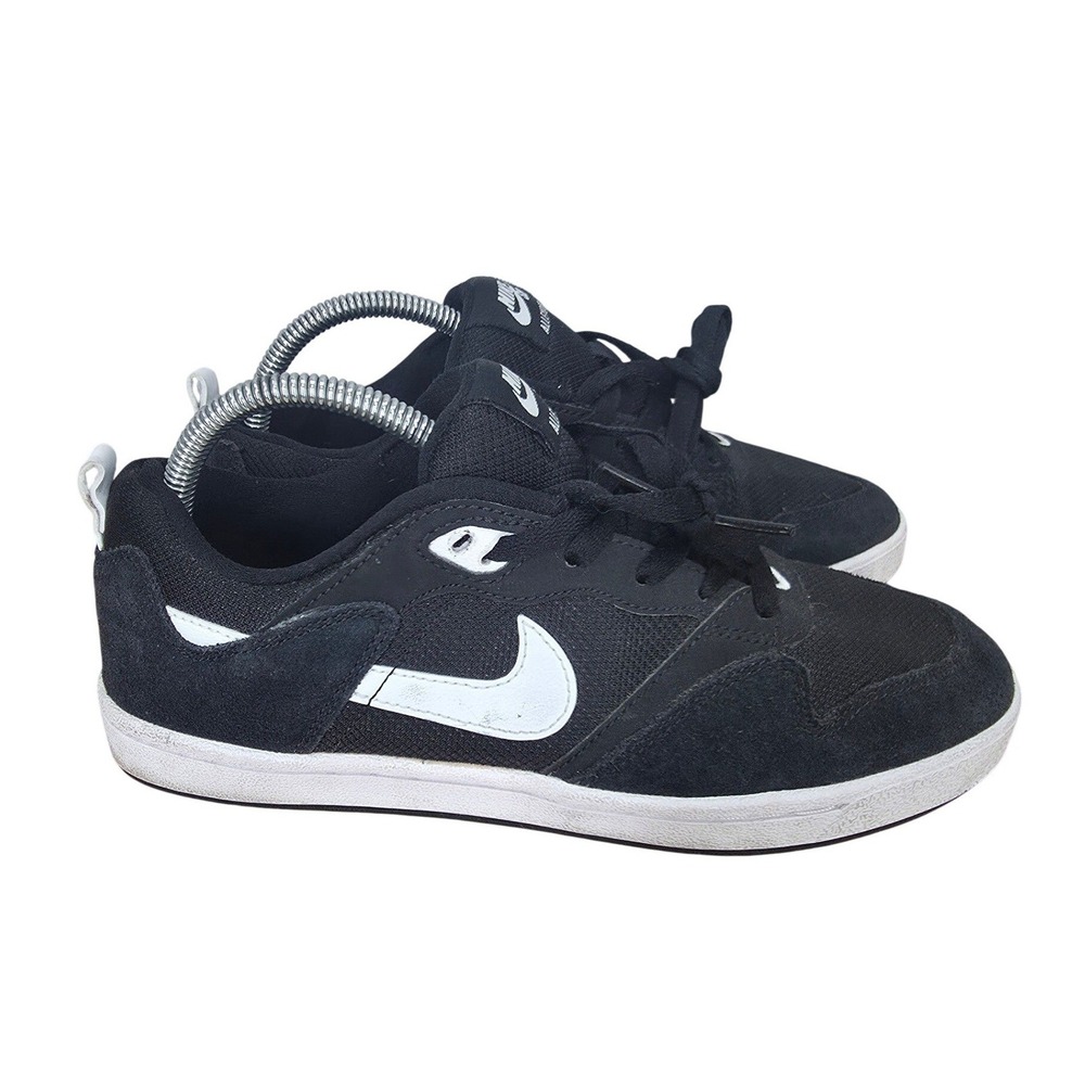 Nike SB Alleyoop Sneakers Mens 7.5 Black White Suede Skate SK8 Shoes CJ0882-001
